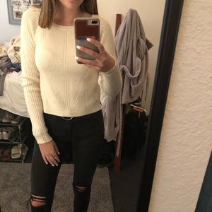 Express white sweater